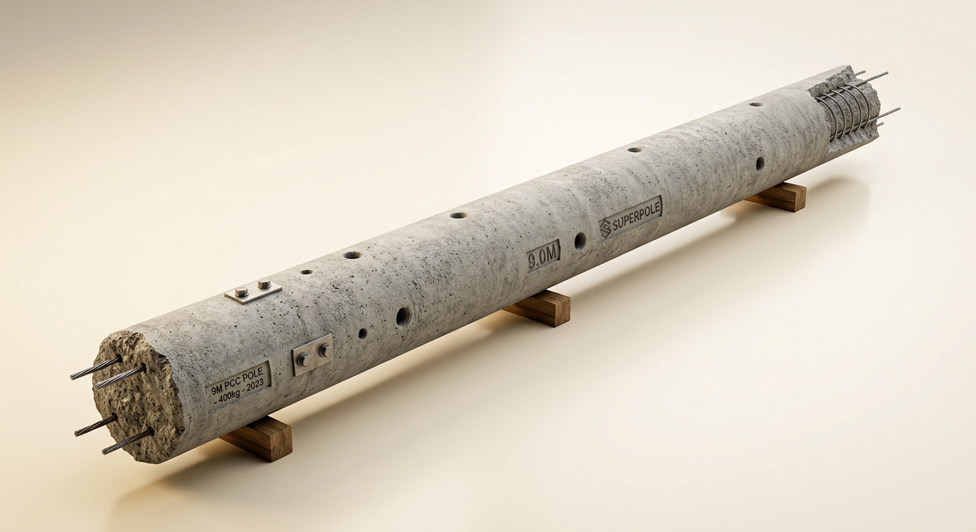 9 M Long PCC Pole